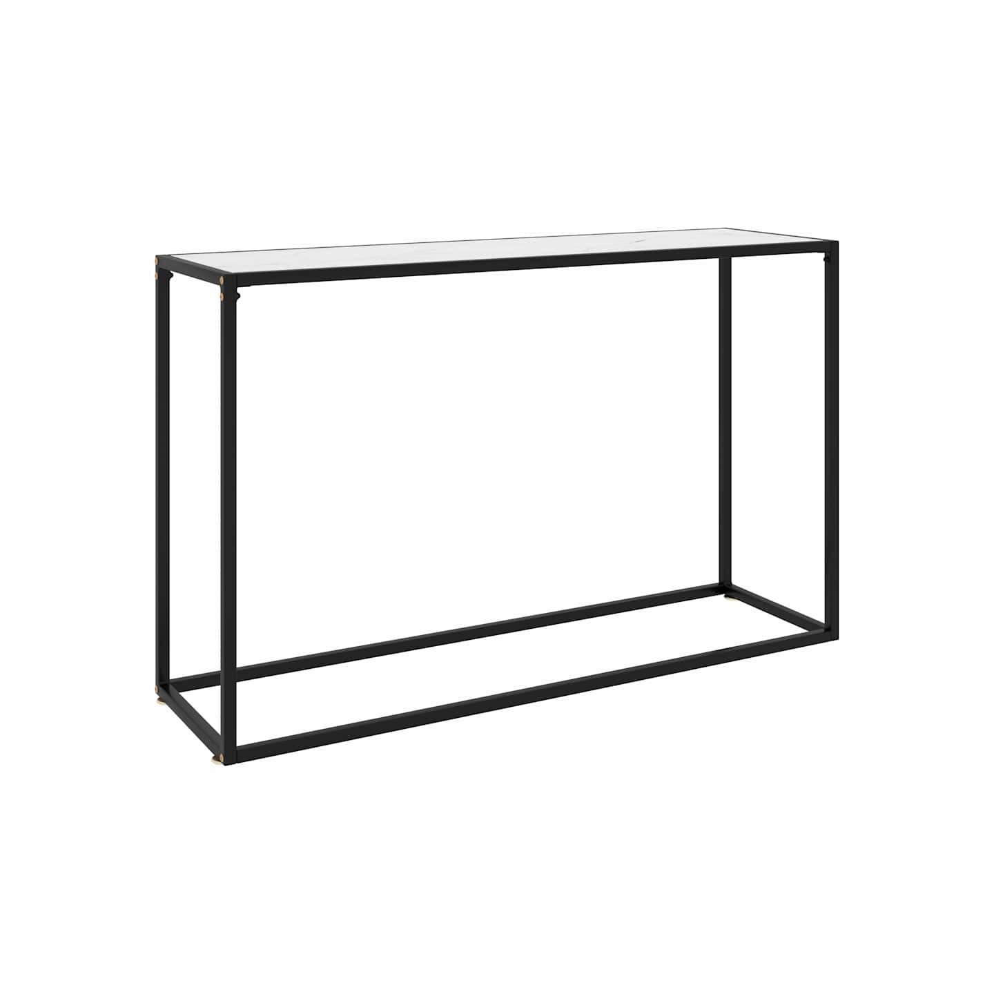 Table console Blanc 120x35x75 cm Verre trempé