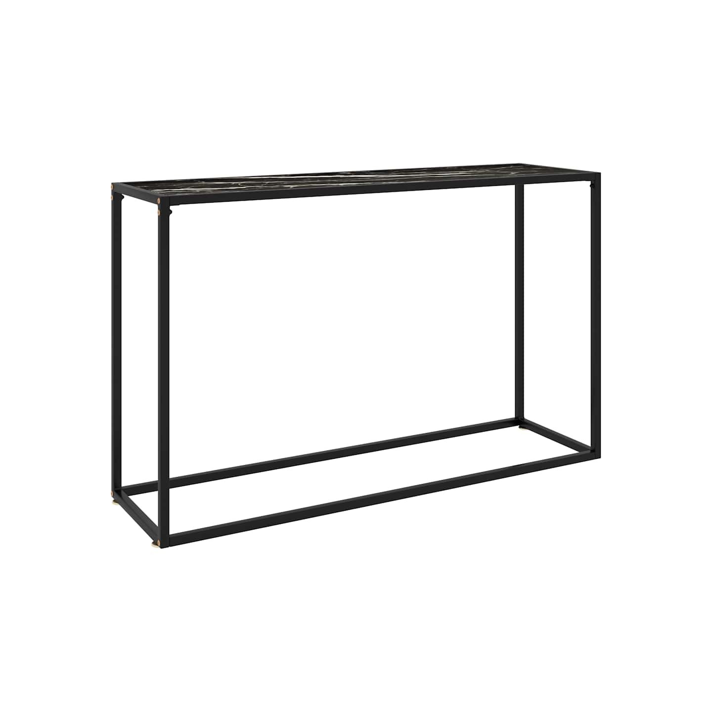 Table console Noir 120x35x75 cm Verre trempé