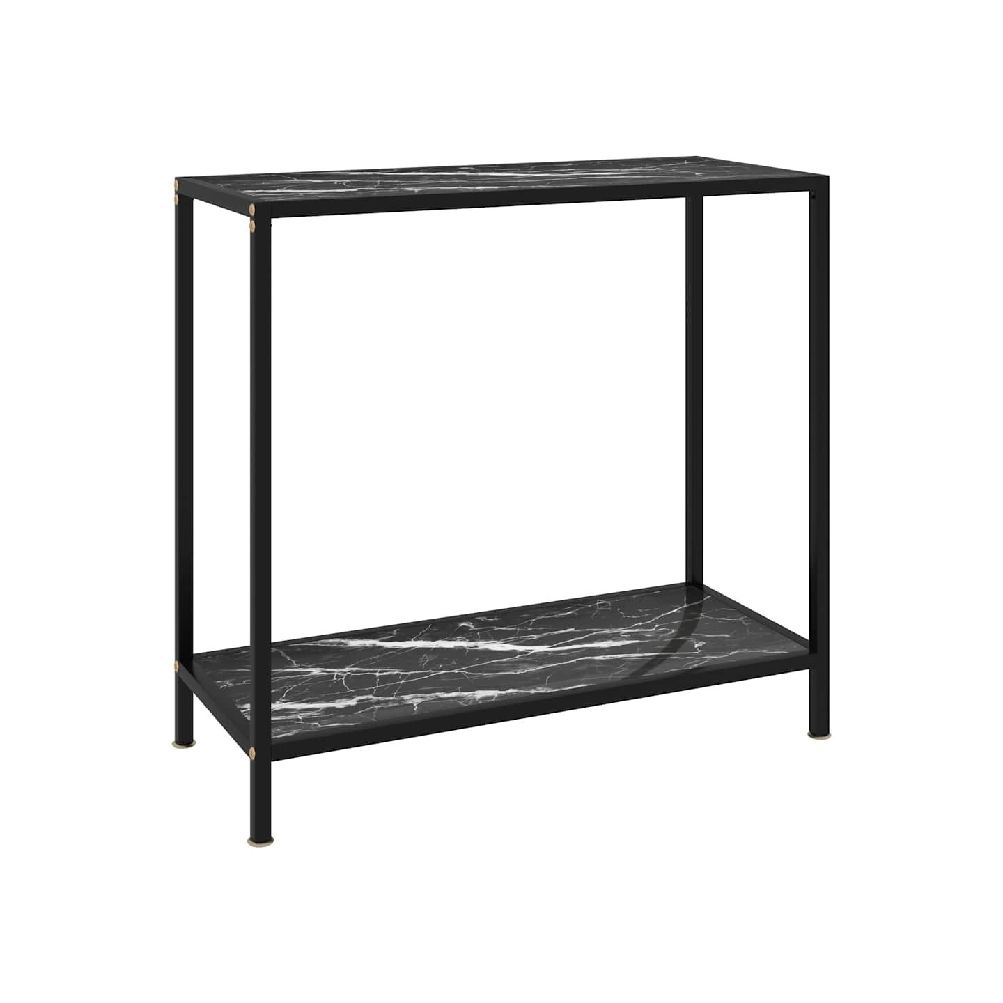 Table console Noir 80x35x75 cm Verre trempé