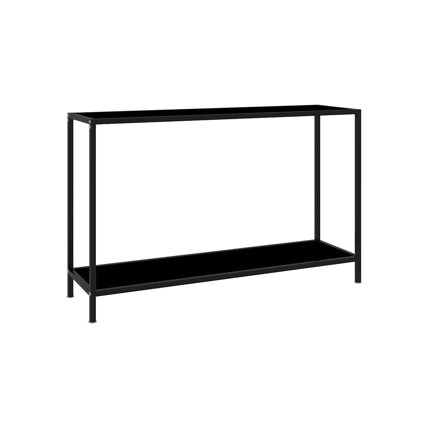 Table console Noir 120x35x75 cm Verre trempé