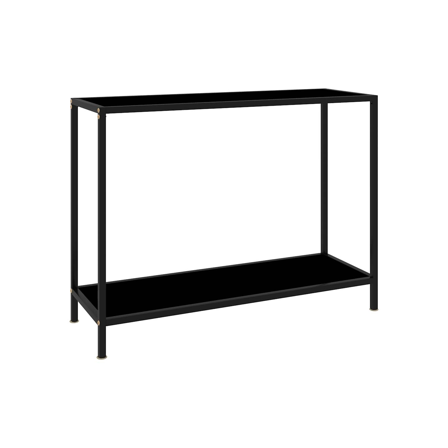 Table console Noir 100x35x75 cm Verre trempé