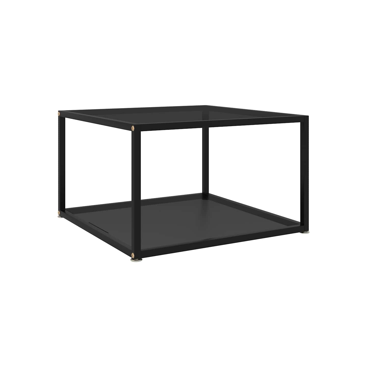 Table basse Noir 60x60x35 cm Verre trempé
