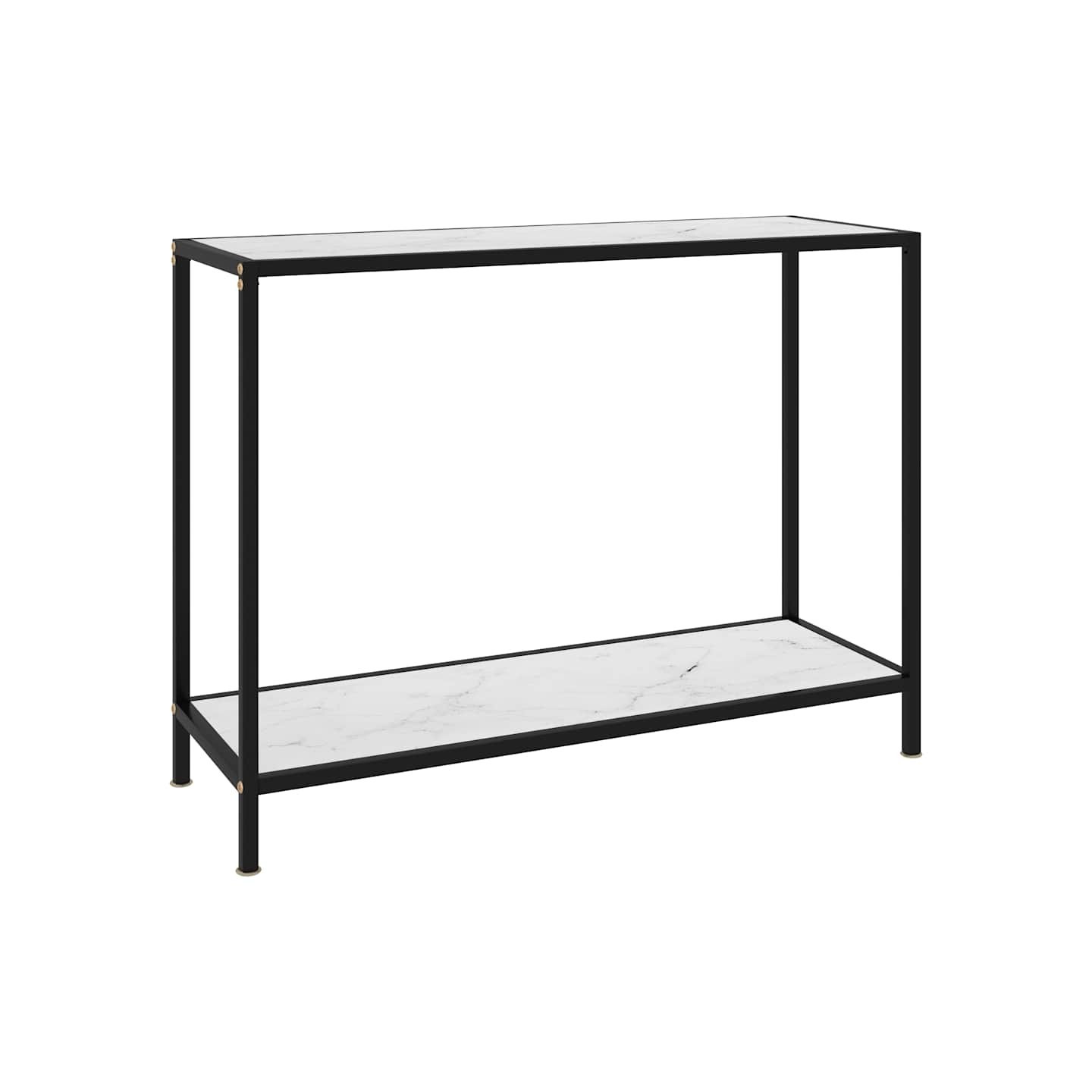 Table console Blanc 100x35x75 cm Verre trempé