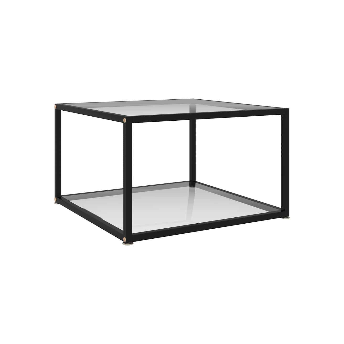 Table basse Transparent 60x60x35 cm Verre trempé