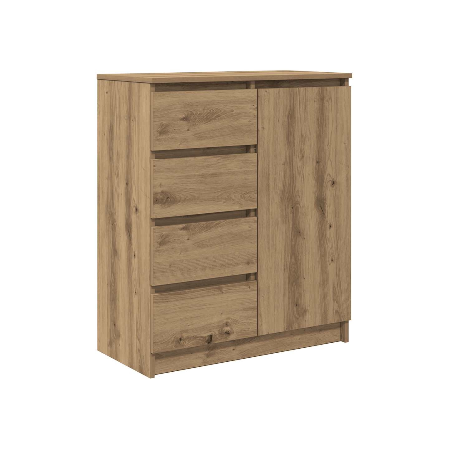 Buffet avec tiroirs chêne artisanal 71x35x84 cm bois ingénierie