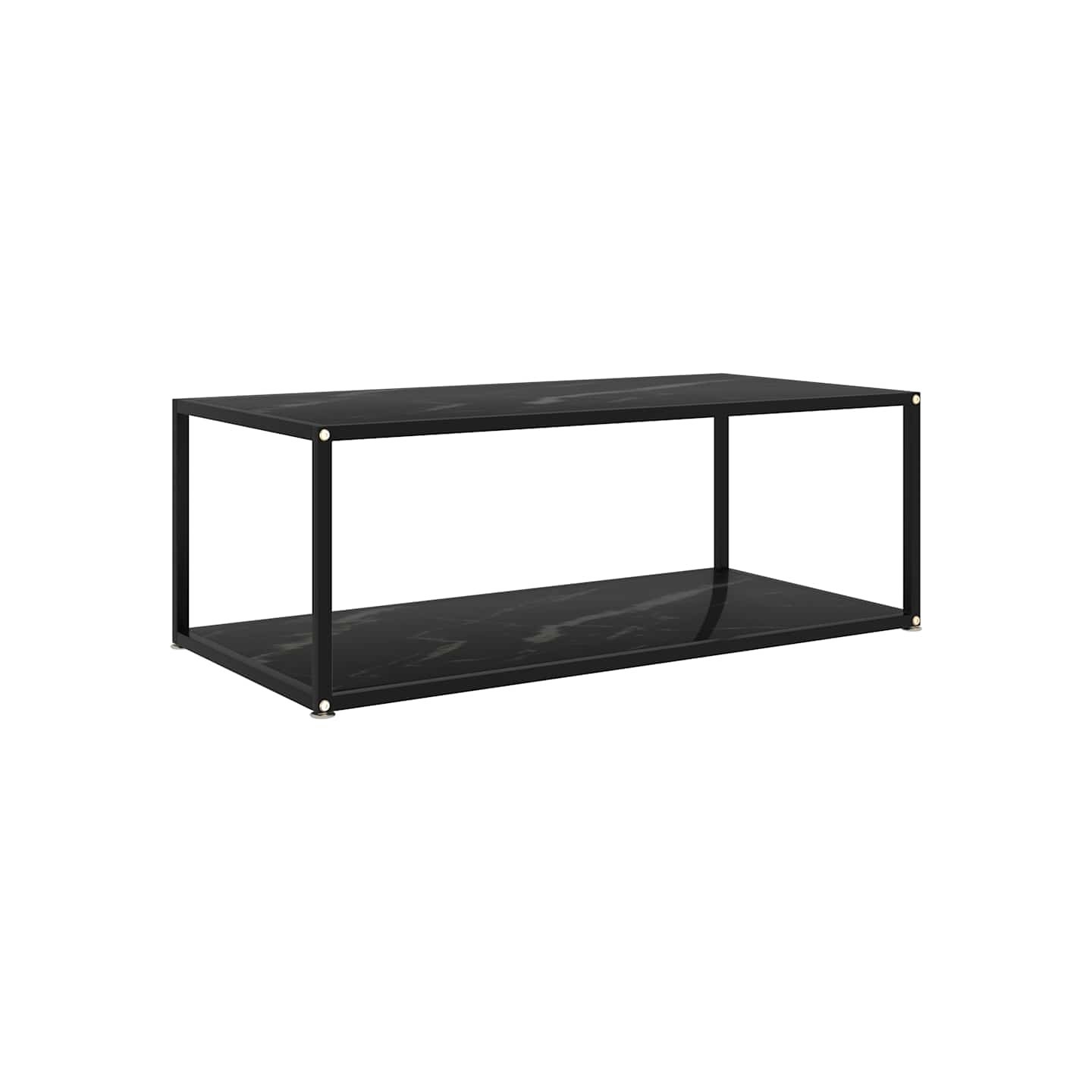 Table basse Noir 100x50x35 cm Verre trempé