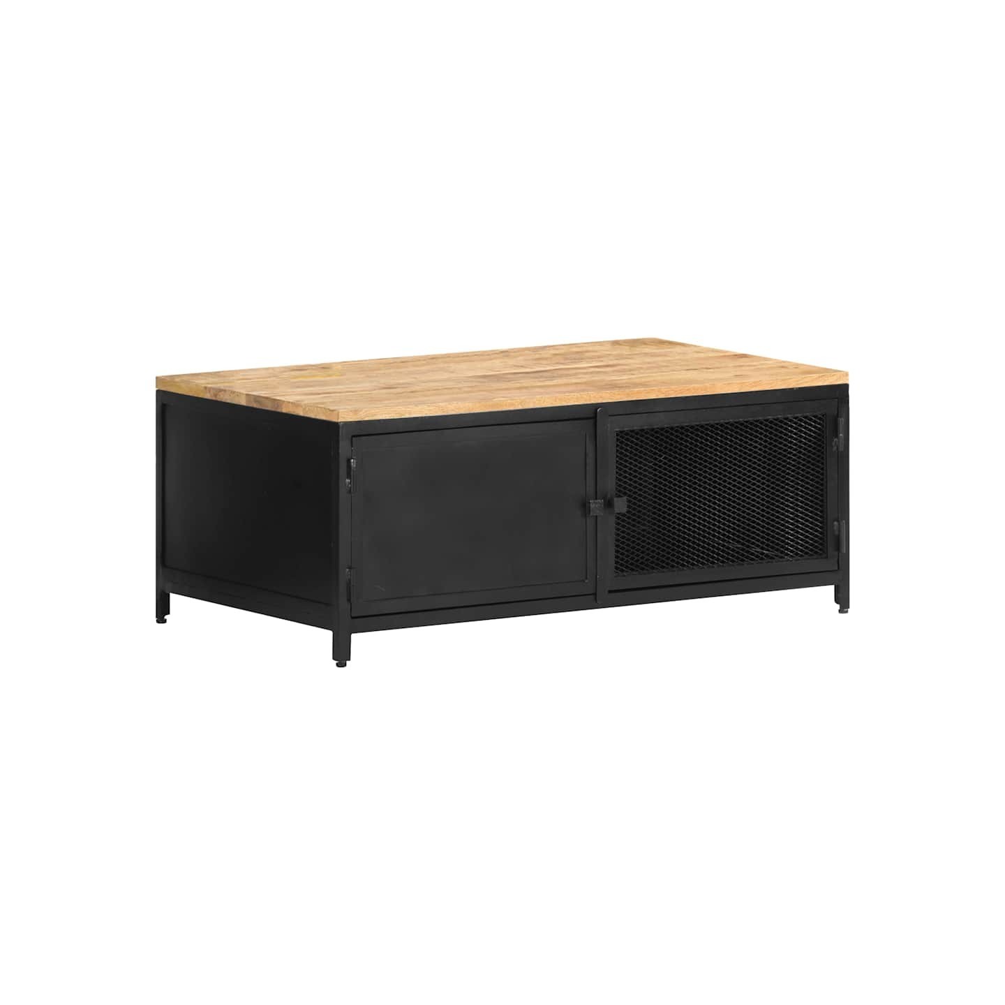 Table basse 90x50x37 cm Bois massif de manguier brut