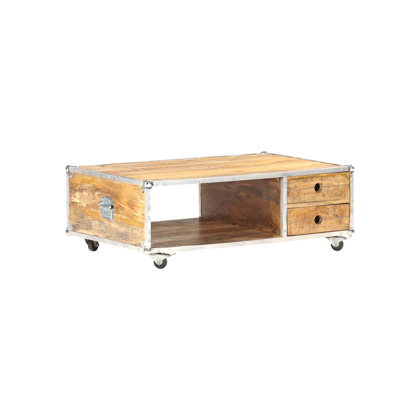 Table basse 89x59x33 cm Bois massif de manguier brut