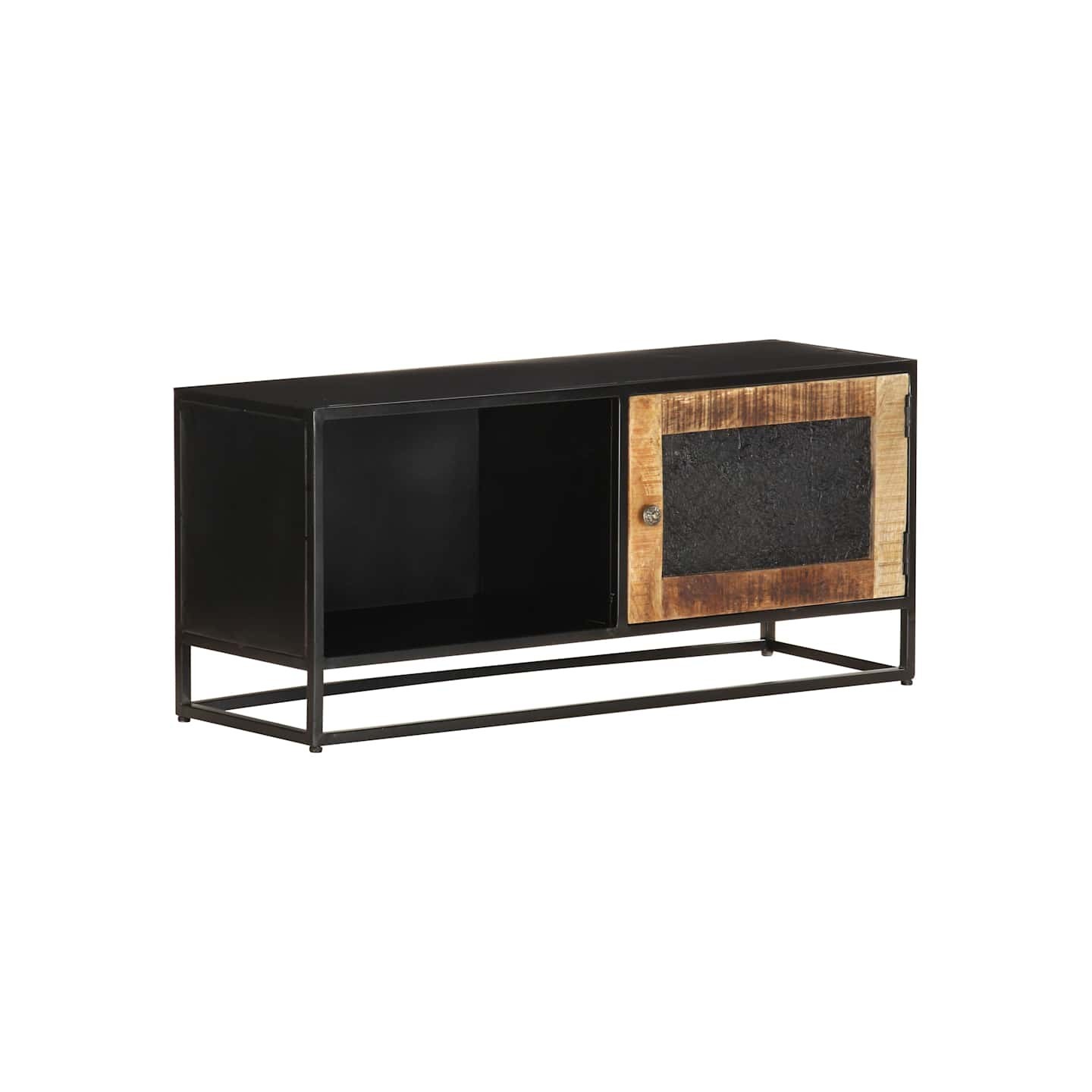 Meuble TV 90x30x40 cm Bois de manguier brut