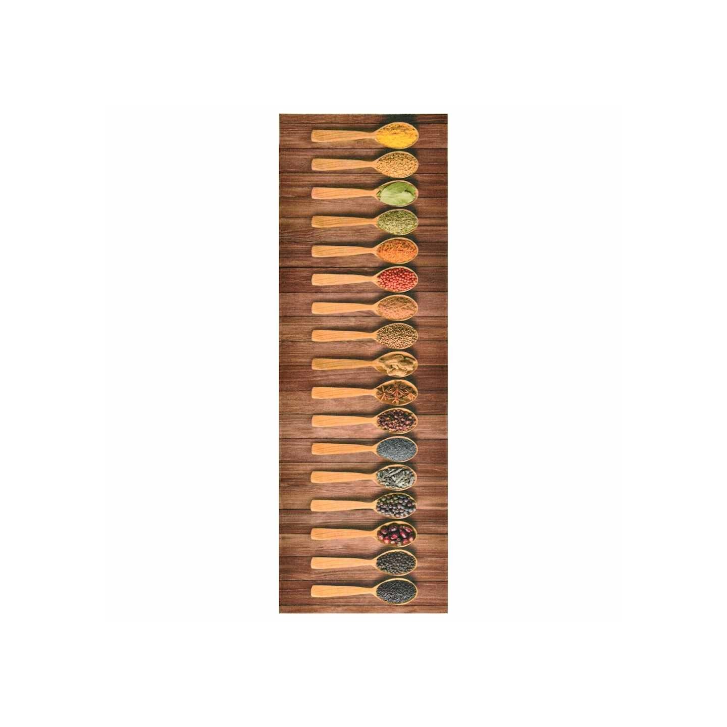 Tapis de sol de cuisine lavable Cuillère 60x180 cm