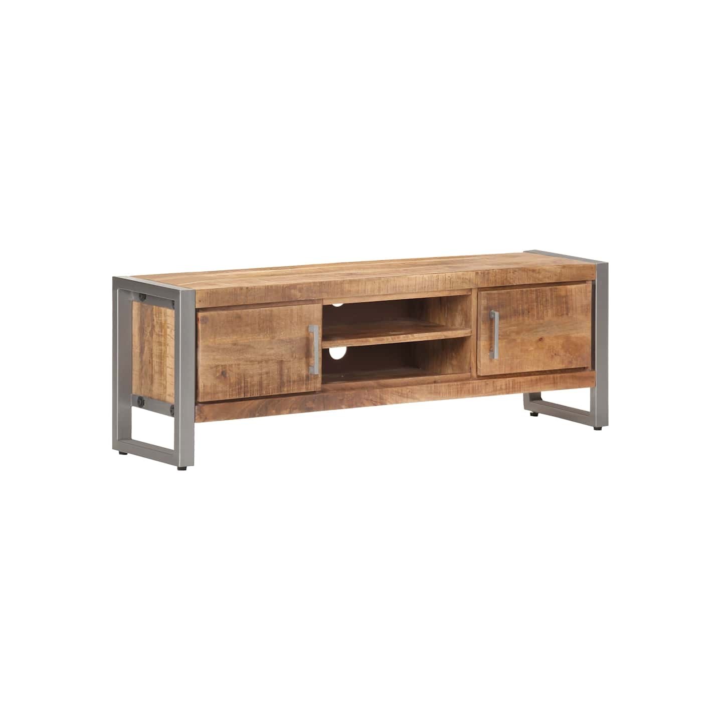 Meuble TV 120x30x40 cm Bois de manguier brut