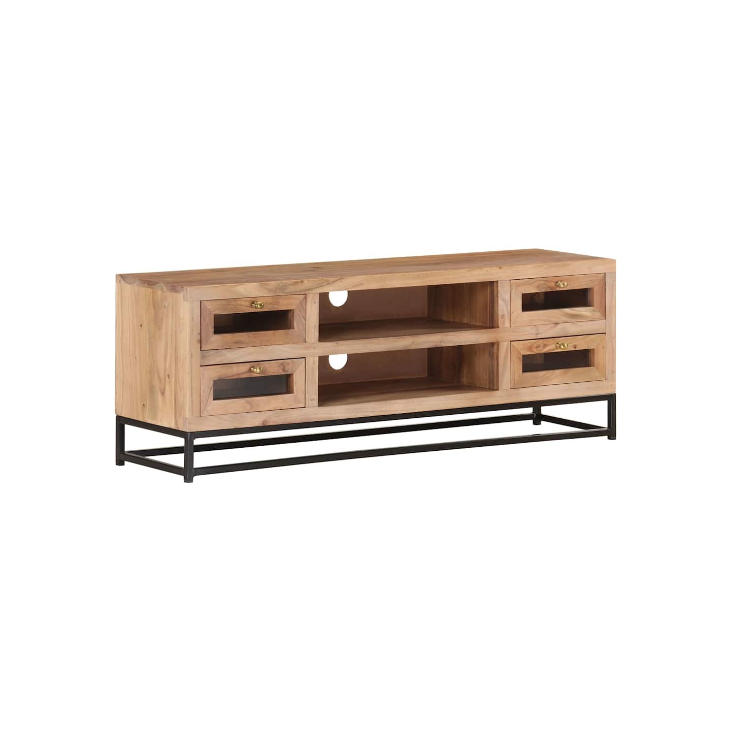 Meuble TV 110x30x40 cm Bois d'acacia massif