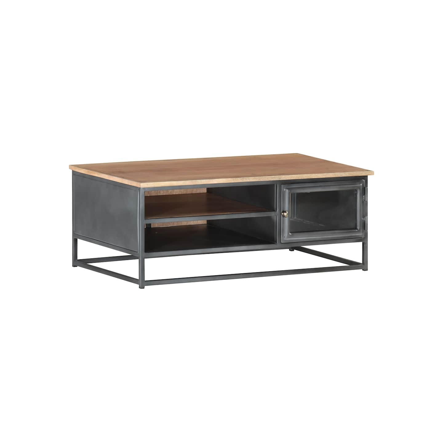 Table basse Gris 90x50x35 cm Bois d'acacia massif