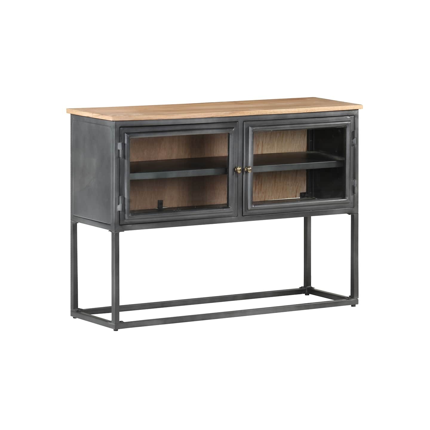 Buffet Gris 100x30x70 cm Bois d'acacia massif