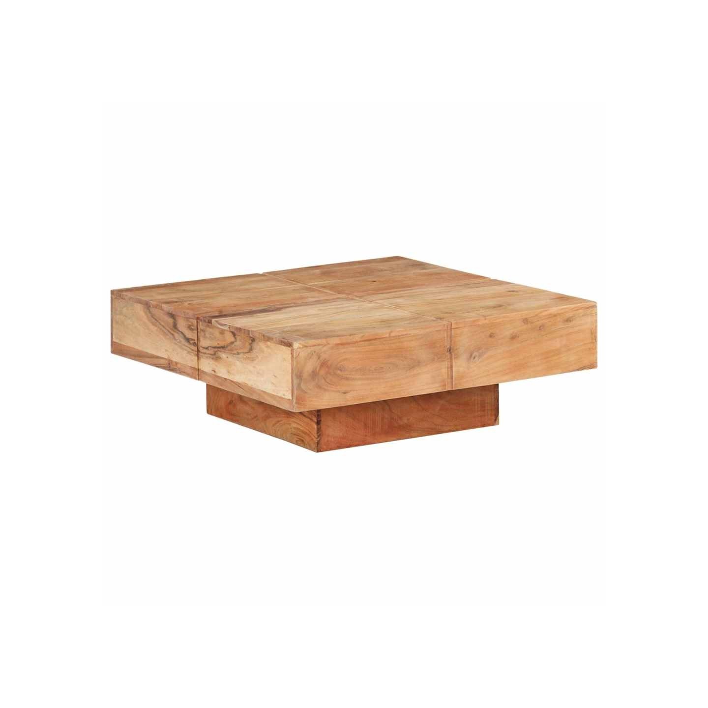 Table basse 80x80x28 cm Bois d'acacia massif