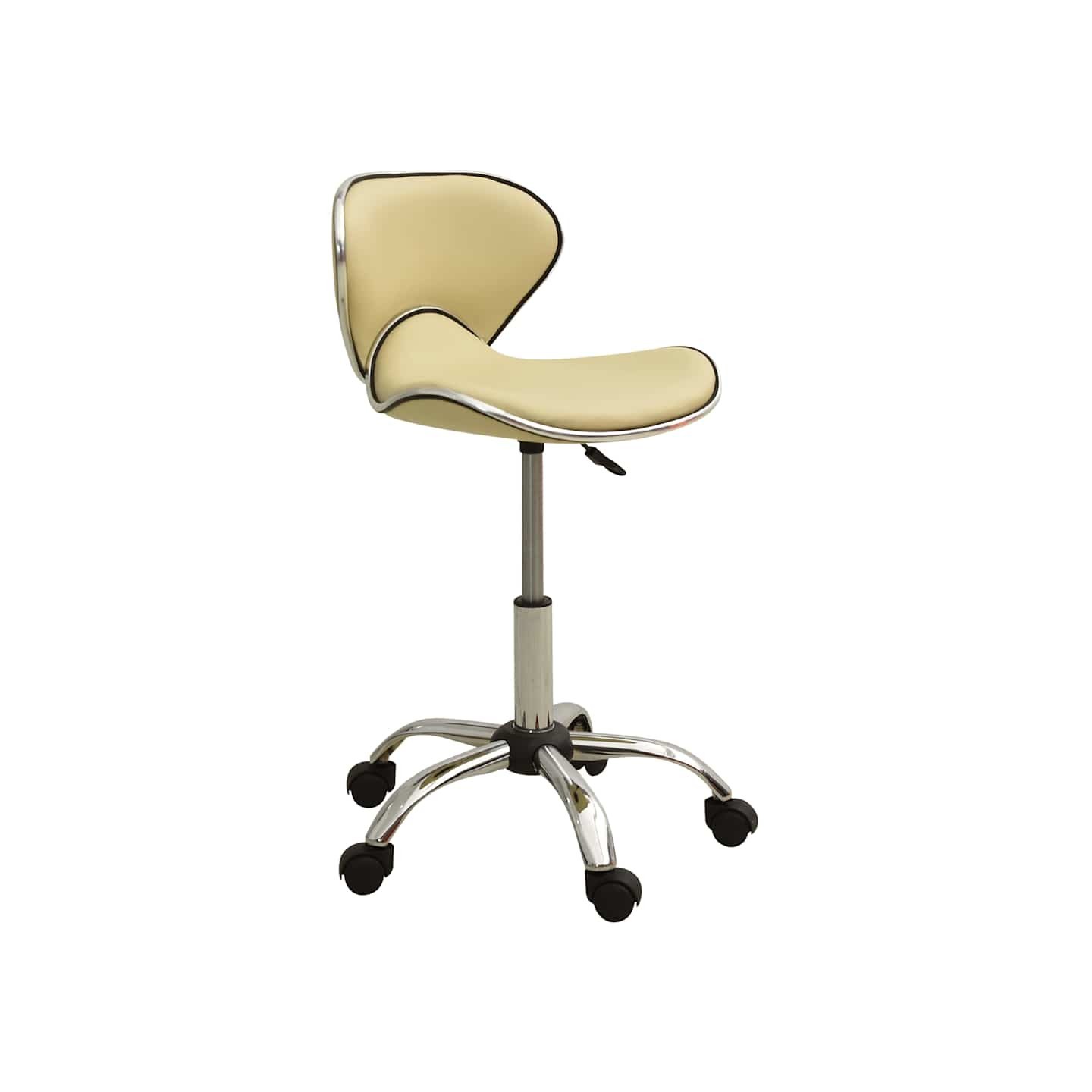 Tabouret de salon et spa Crème Similicuir