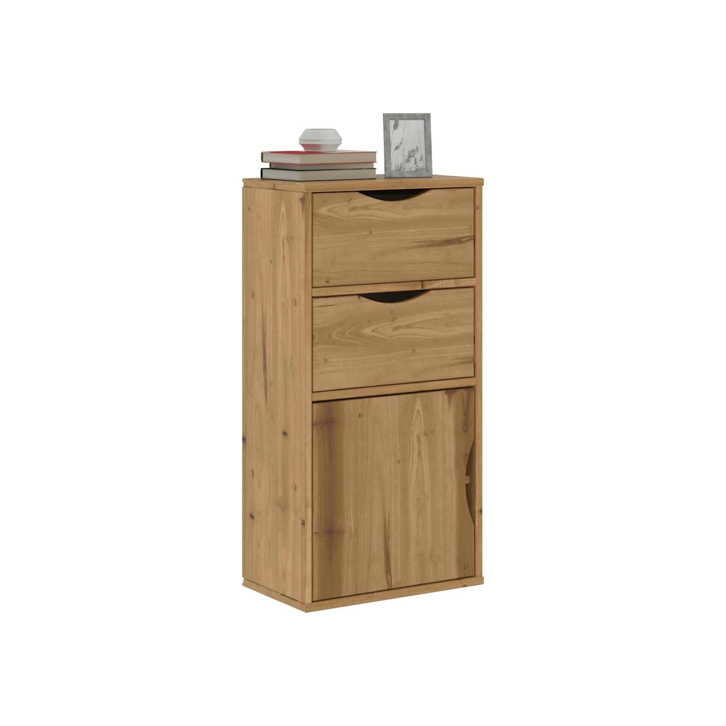 Armoire latérale avec tiroirs ODDA 40x24x79 cm bois massif pin