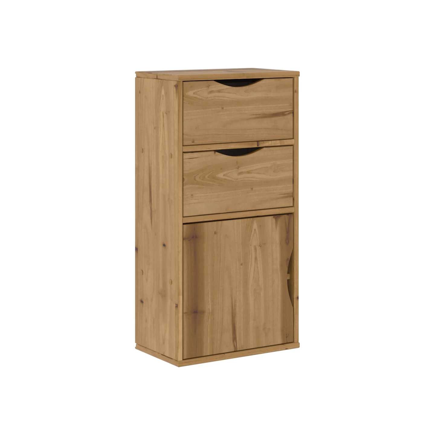 Armoire latérale avec tiroirs ODDA 40x24x79 cm bois massif pin