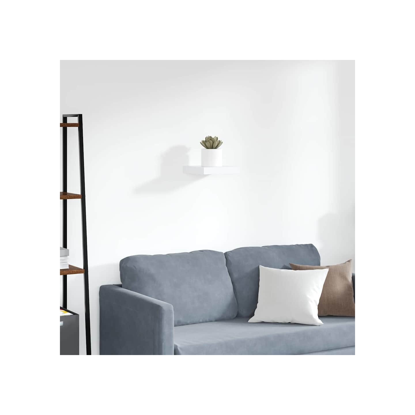 Étagère flottante murale blanc 23x23,5x3,8 cm MDF