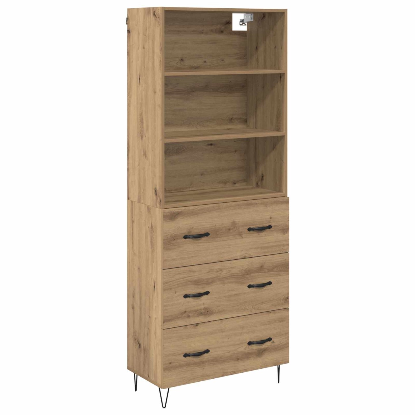 Haut Armoire 2 pc Chêne artisanal 69,5 x 34 x 180 cm