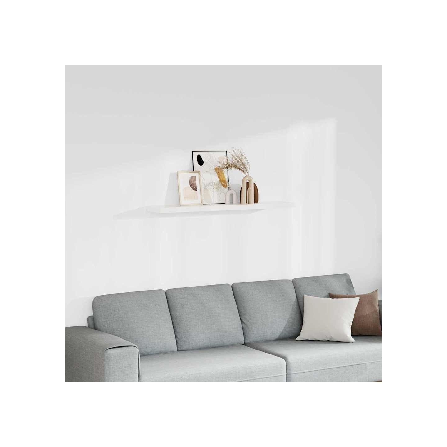 Étagère murale flottante blanc 120x23,5x3,8 cm MDF