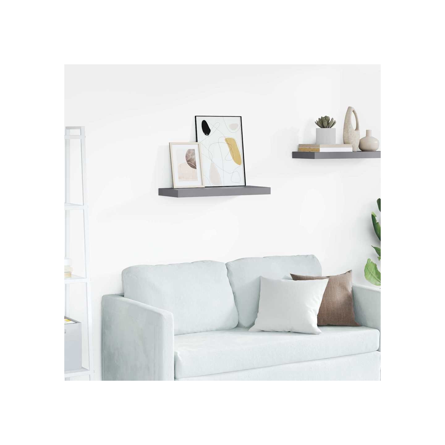 Étagère murale flottante gris 60x23,5x3,8 cm MDF