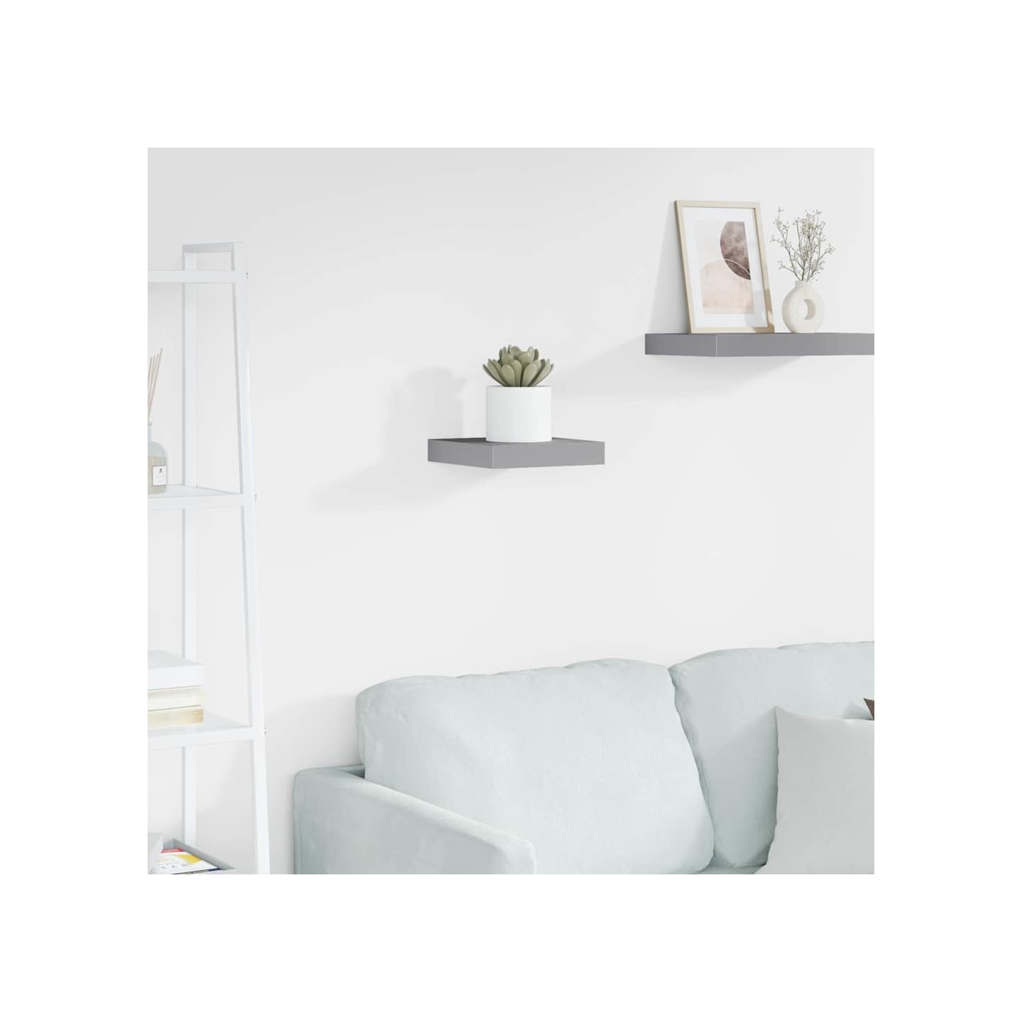 Étagère flottante murale gris 23x23,5x3,8 cm MDF