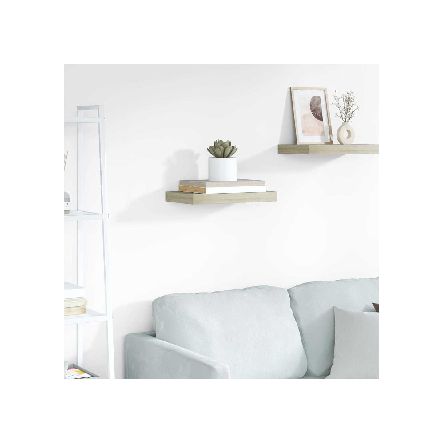 Étagère murale flottante chêne 40x23,5x3,8 cm MDF