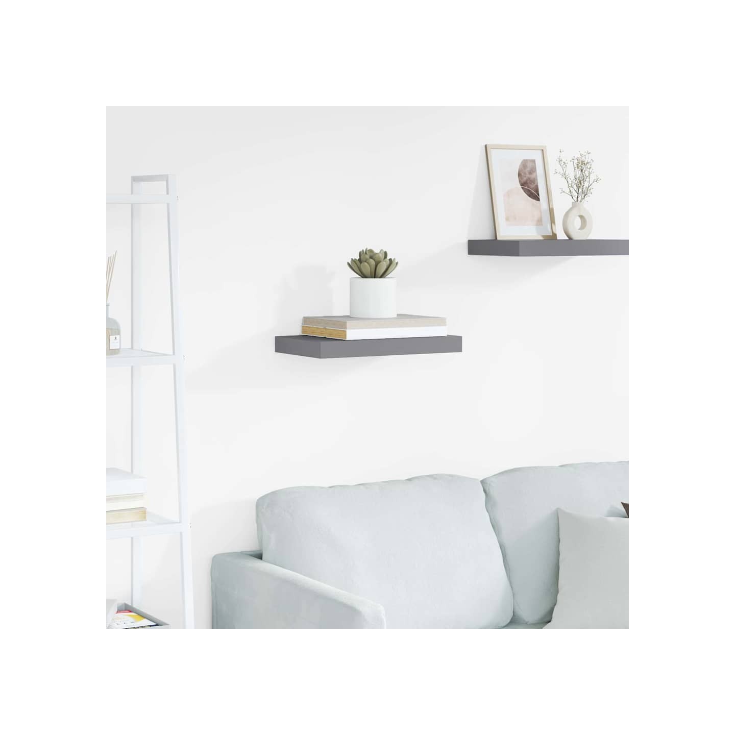 Étagère murale flottante gris 40x23,5x3,8 cm MDF