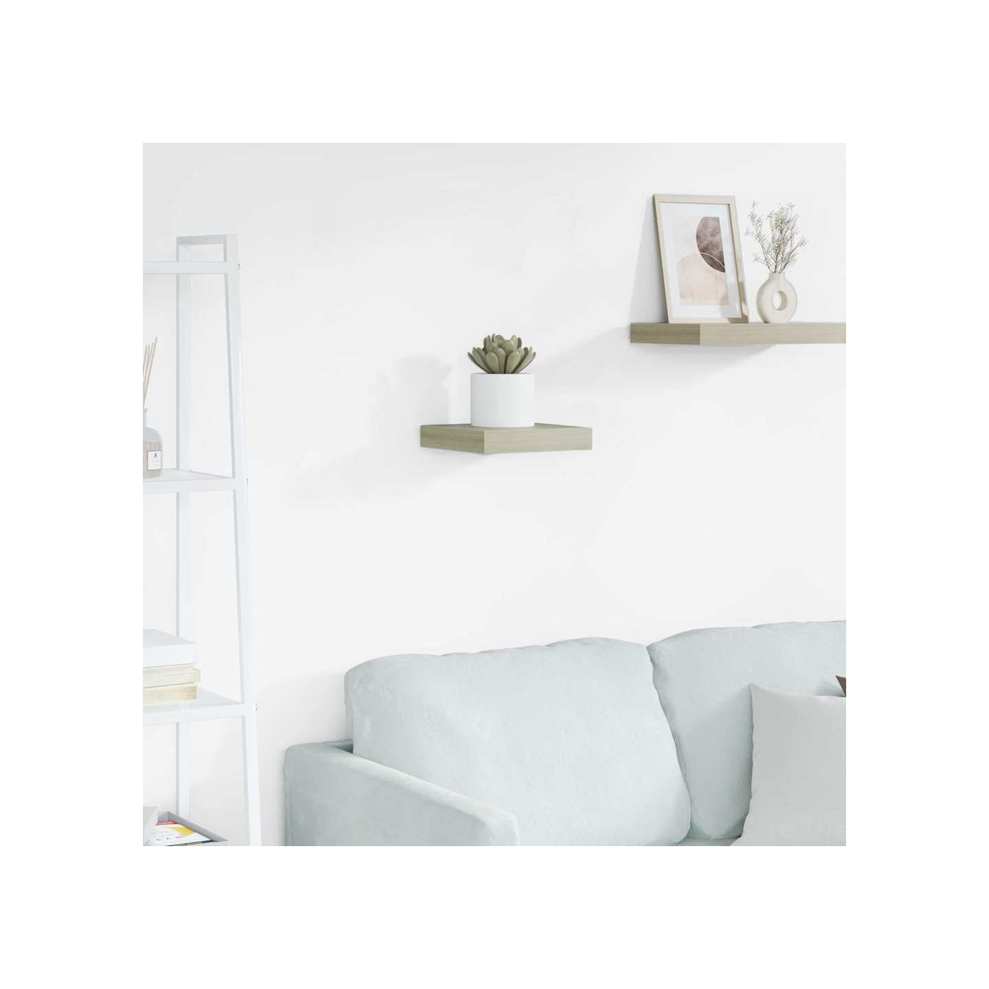 Étagère flottante murale chêne 23x23,5x3,8 cm MDF