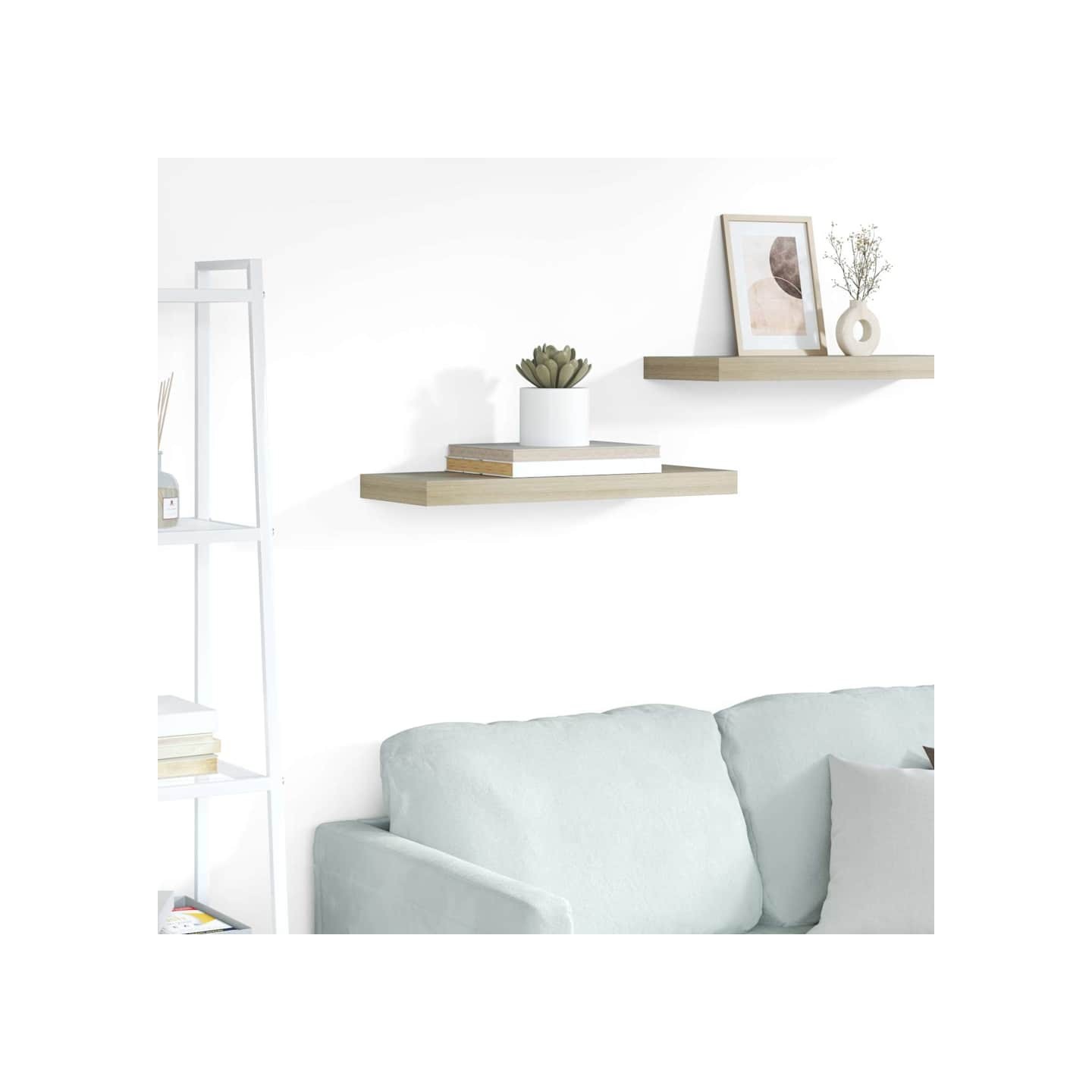 Étagère flottante murale chêne 60x23,5x3,8 cm MDF