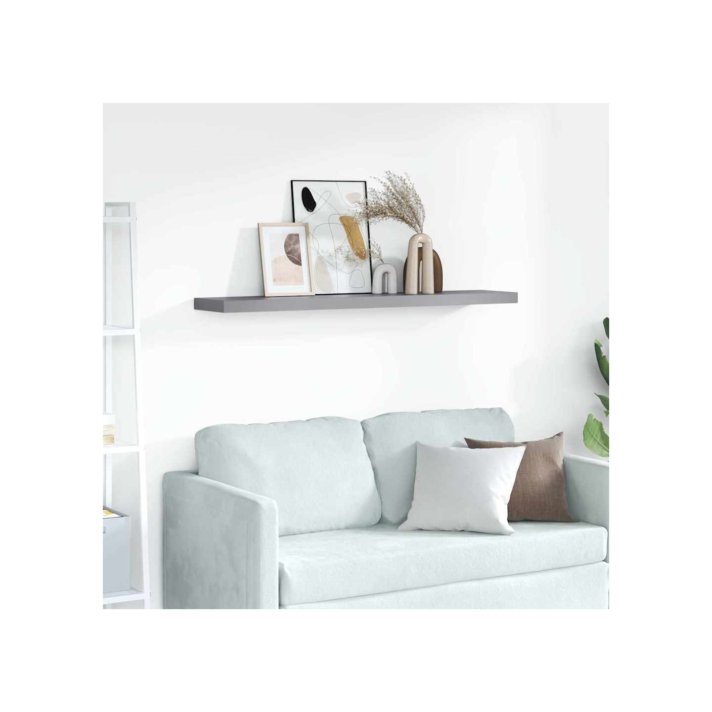 Étagère murale flottante gris 120x23,5x3,8 cm MDF