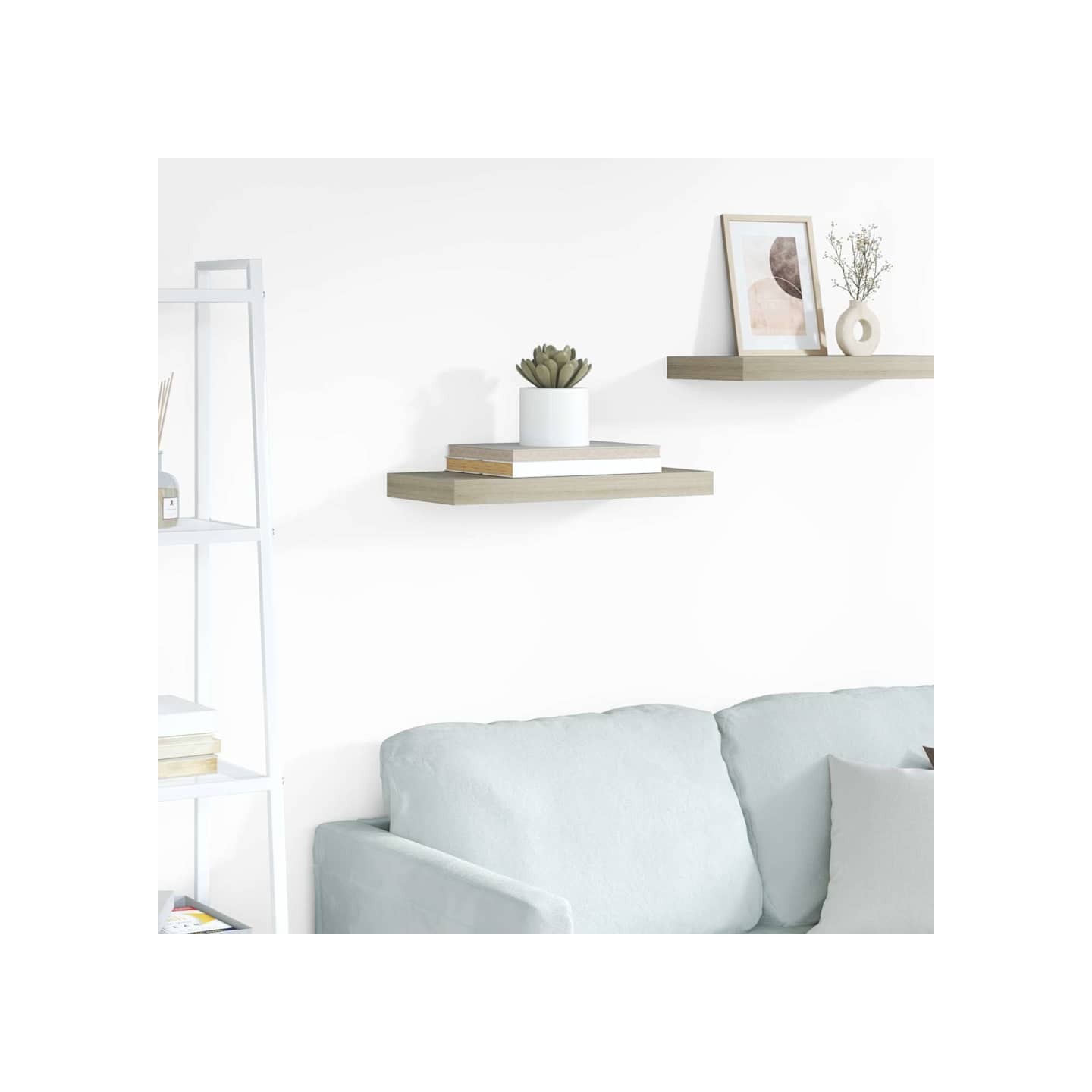 Étagère murale flottante chêne 50x23,5x3,8 cm MDF
