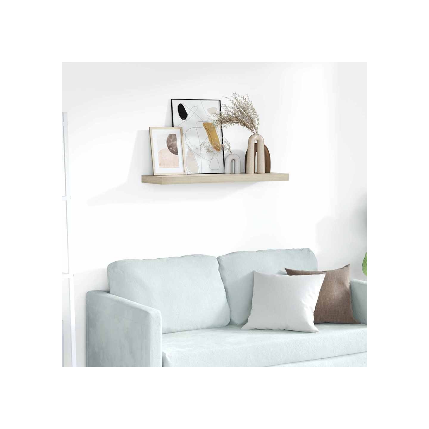 Étagère flottante murale chêne 80x23,5x3,8 cm MDF