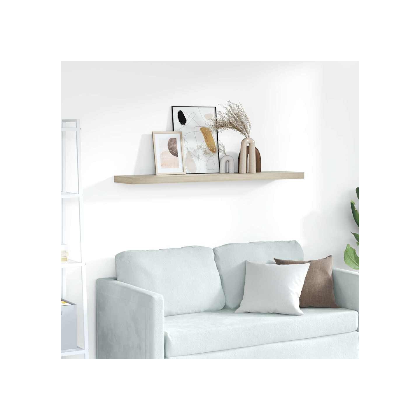 Étagère flottante murale chêne 120x23,5x3,8 cm MDF