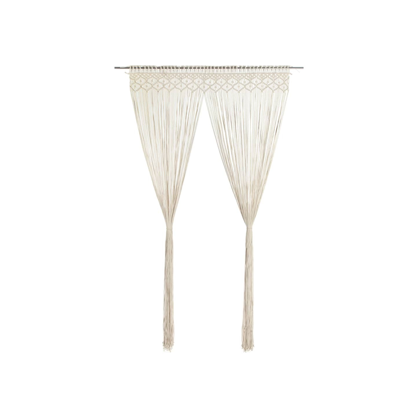Rideau en macramé 140x240 cm Coton