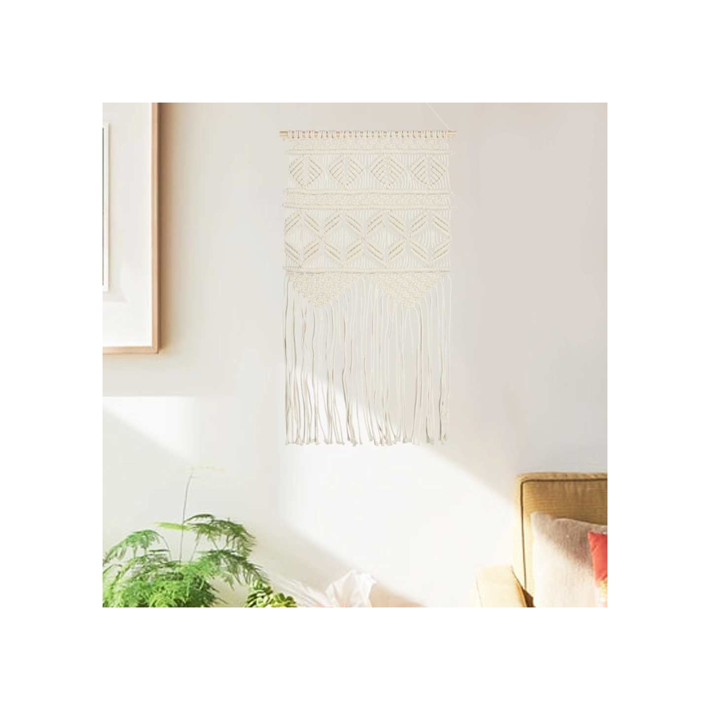 Cintre mural en macramé 40x80 cm Coton