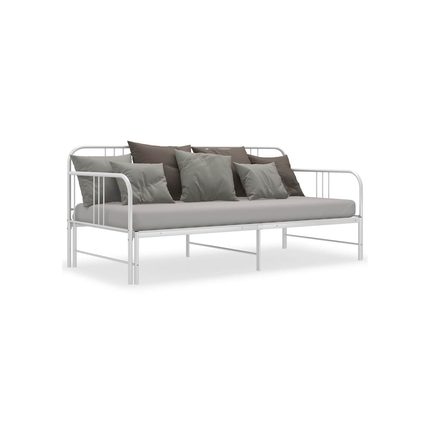 Cadre de canapé-lit extensible sans matelas blanc 90x200 cm