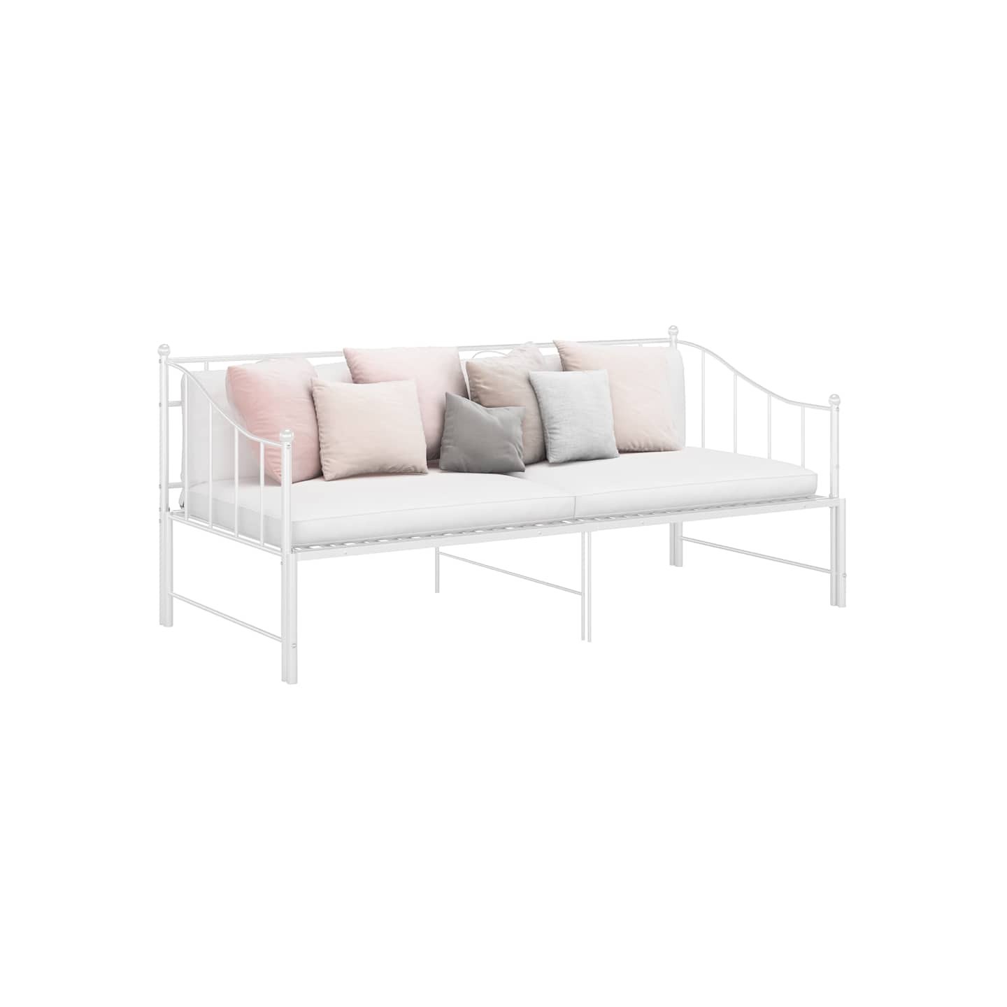 Cadre de canapé-lit extensible sans matelas blanc 90x200 cm
