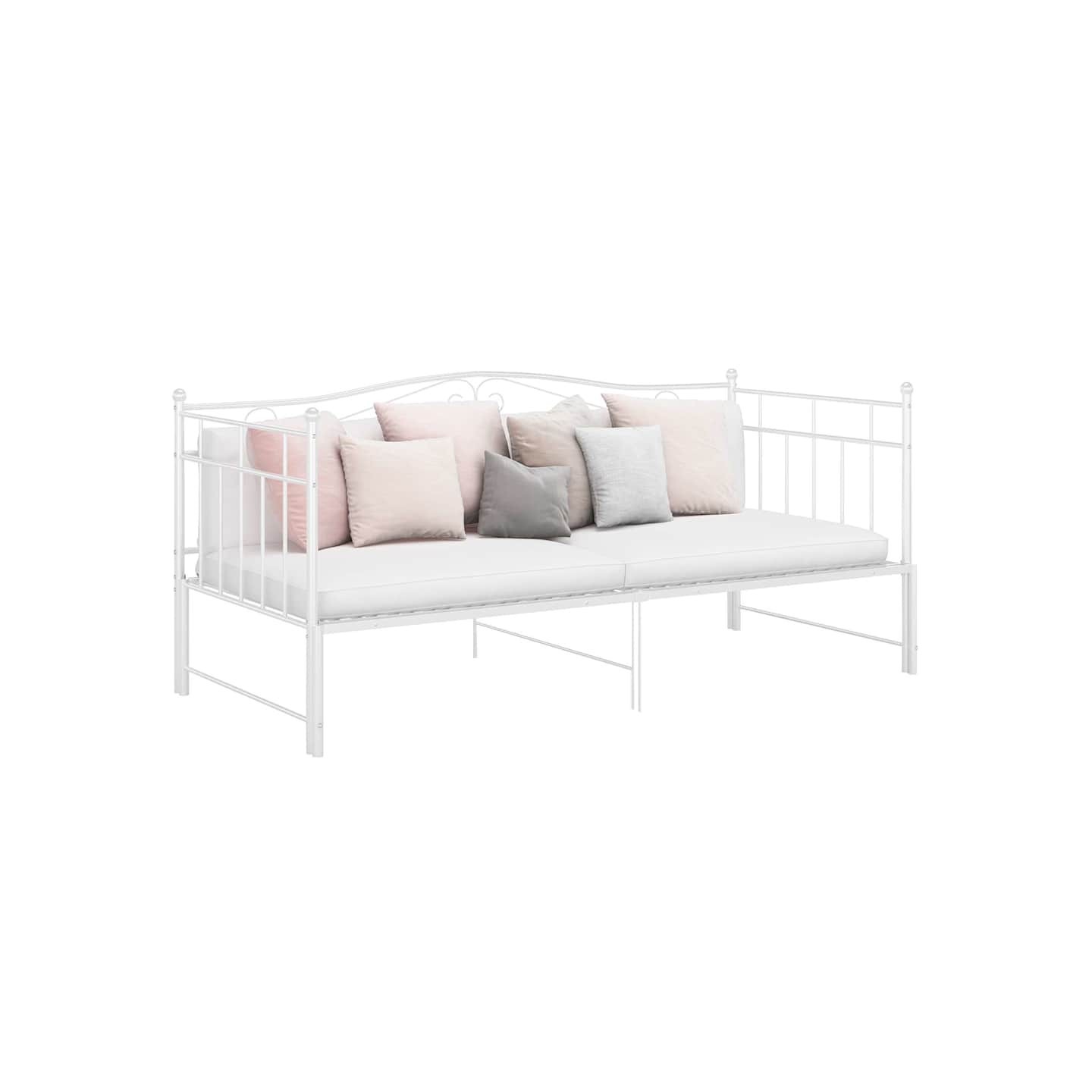 Cadre de canapé-lit extensible sans matelas blanc 90x200 cm