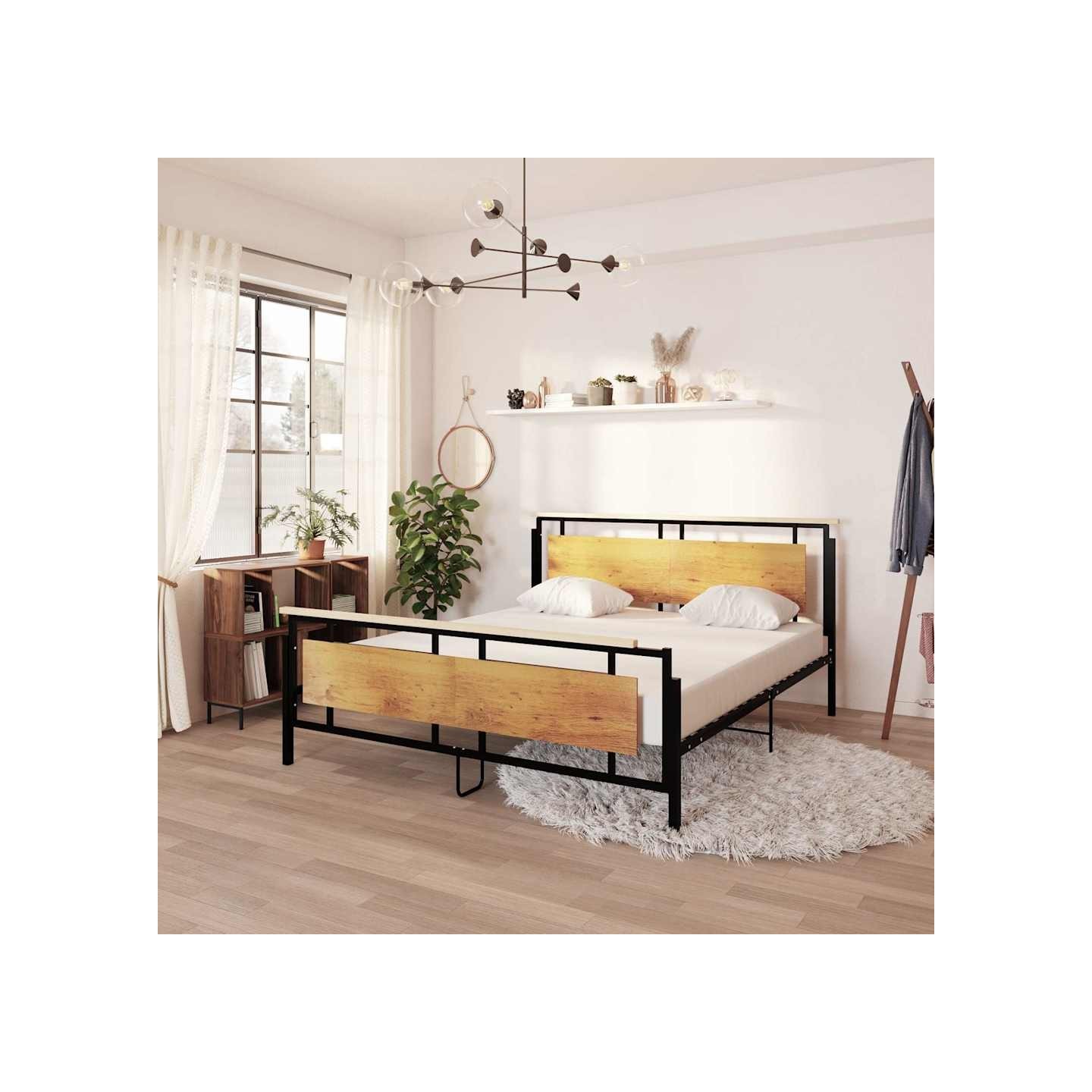 Cadre de lit sans matelas métal 180x200 cm