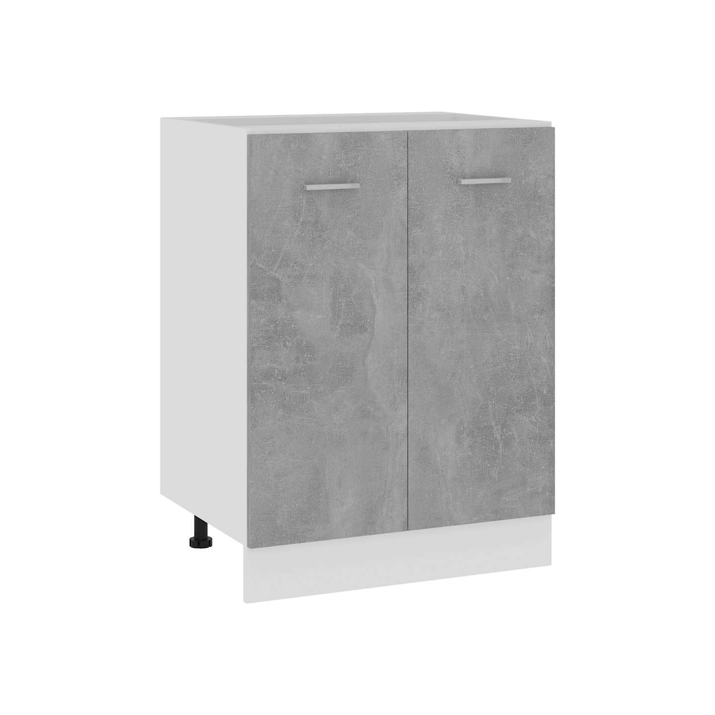 Meuble bas "Lyon" Gris béton 60 x 46 x 81,5 cm Bois d'ingénierie