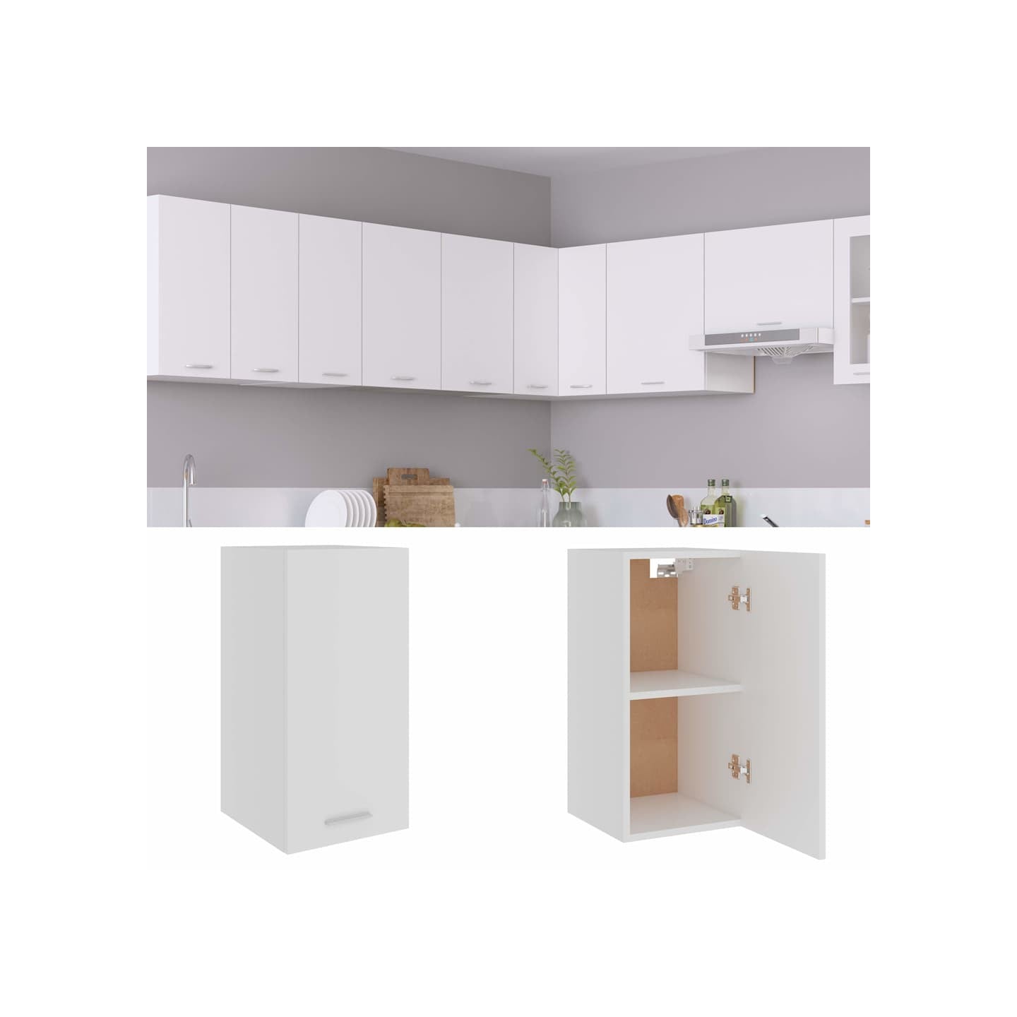 Armoire suspendue "Lyon" Blanc 29,5 x 31 x 60 cm Bois d'ingénierie