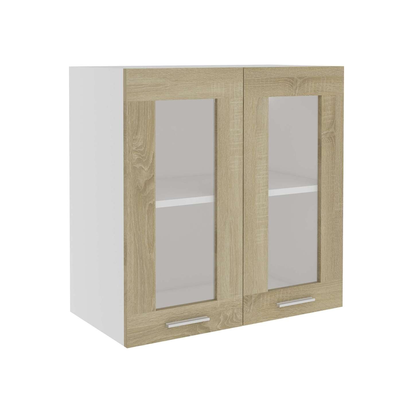 Vitrine suspendue Lyon Chêne Sonoma 60x31x60 cm