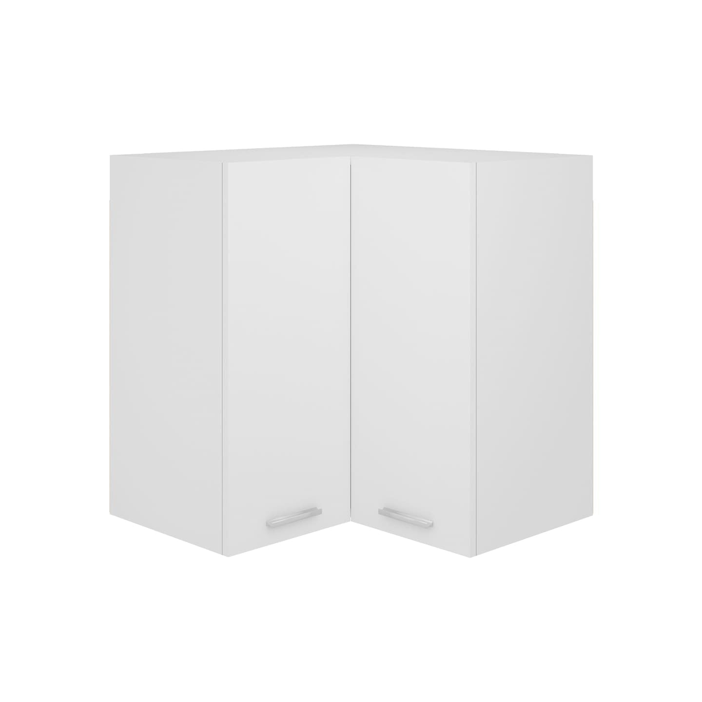 Armoire d'angle suspendue Lyon blanc 57x57x60 cm