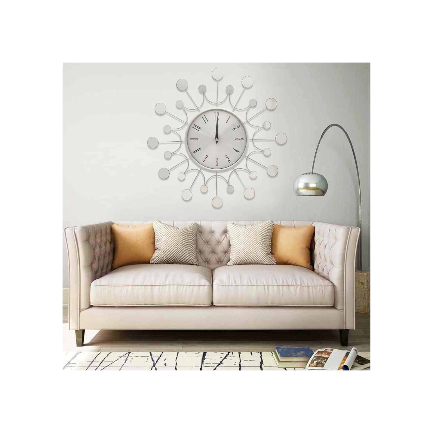 Horloge murale Argenté 40 cm Métal