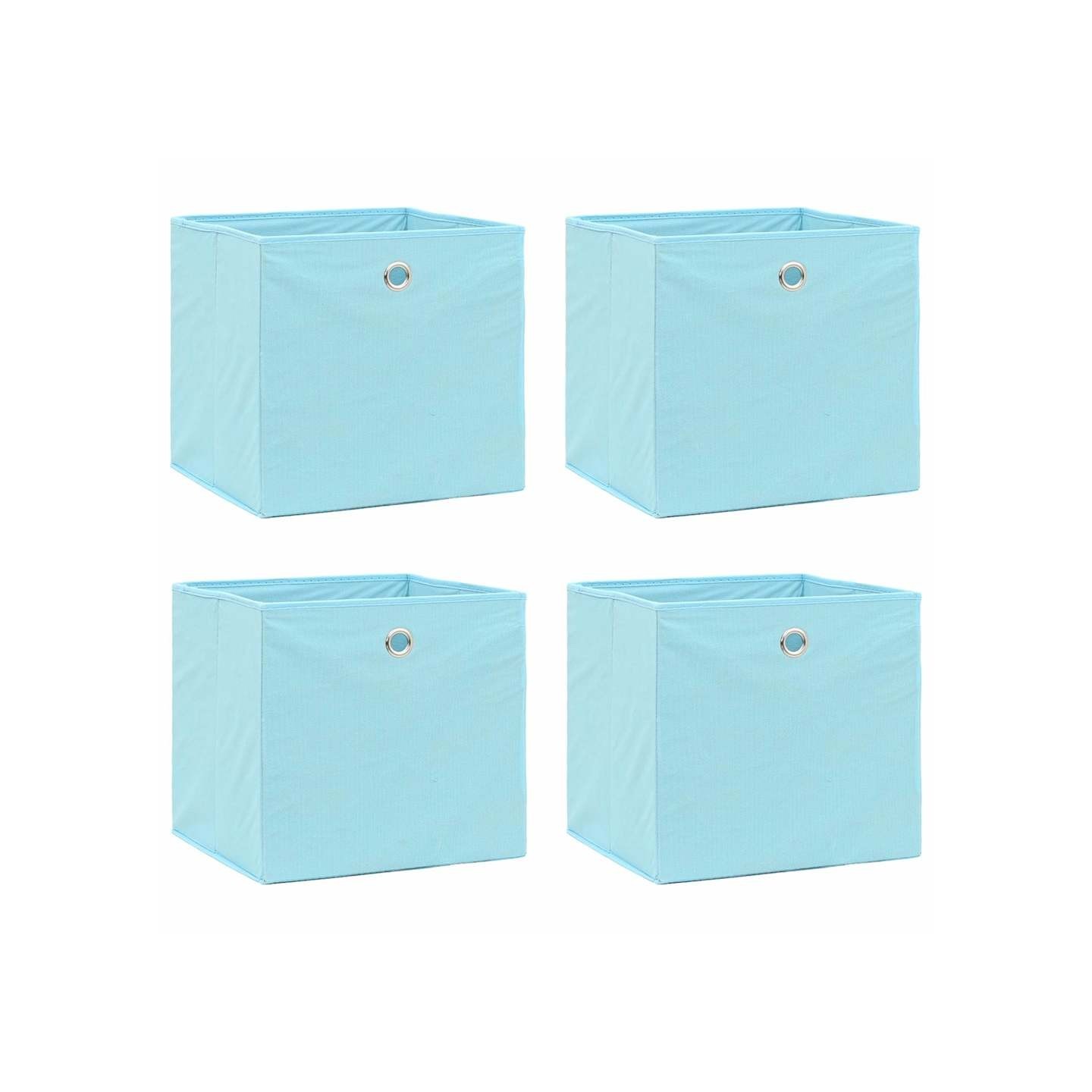 Boîtes de rangement 4 pcs Tissu intissé 28x28x28 cm Bleu azuré