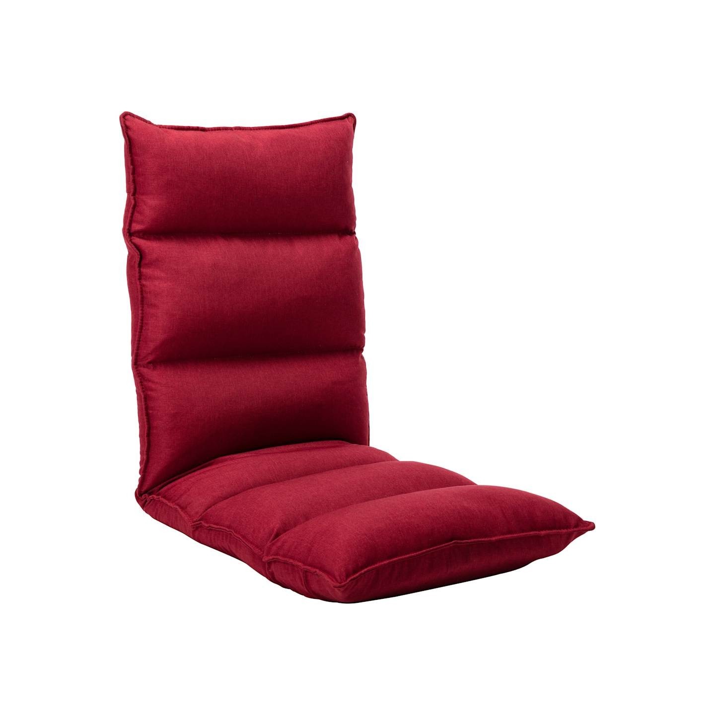 Chaise pliable de sol Rouge bordeaux Tissu