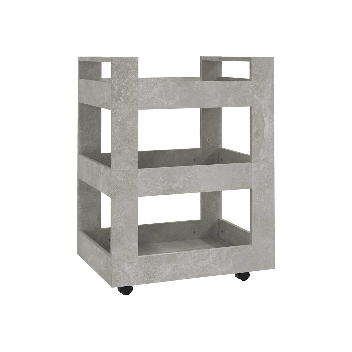 Chariot de cuisine Gris béton 60x45x80 cm Bois d'ingénierie