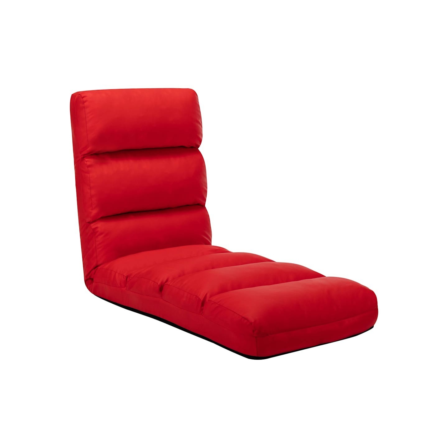 Chaise pliable de sol Rouge Similicuir